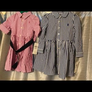 Ralph Lauren 24M NWT 2 Dresses Collar & 2 Bloomers